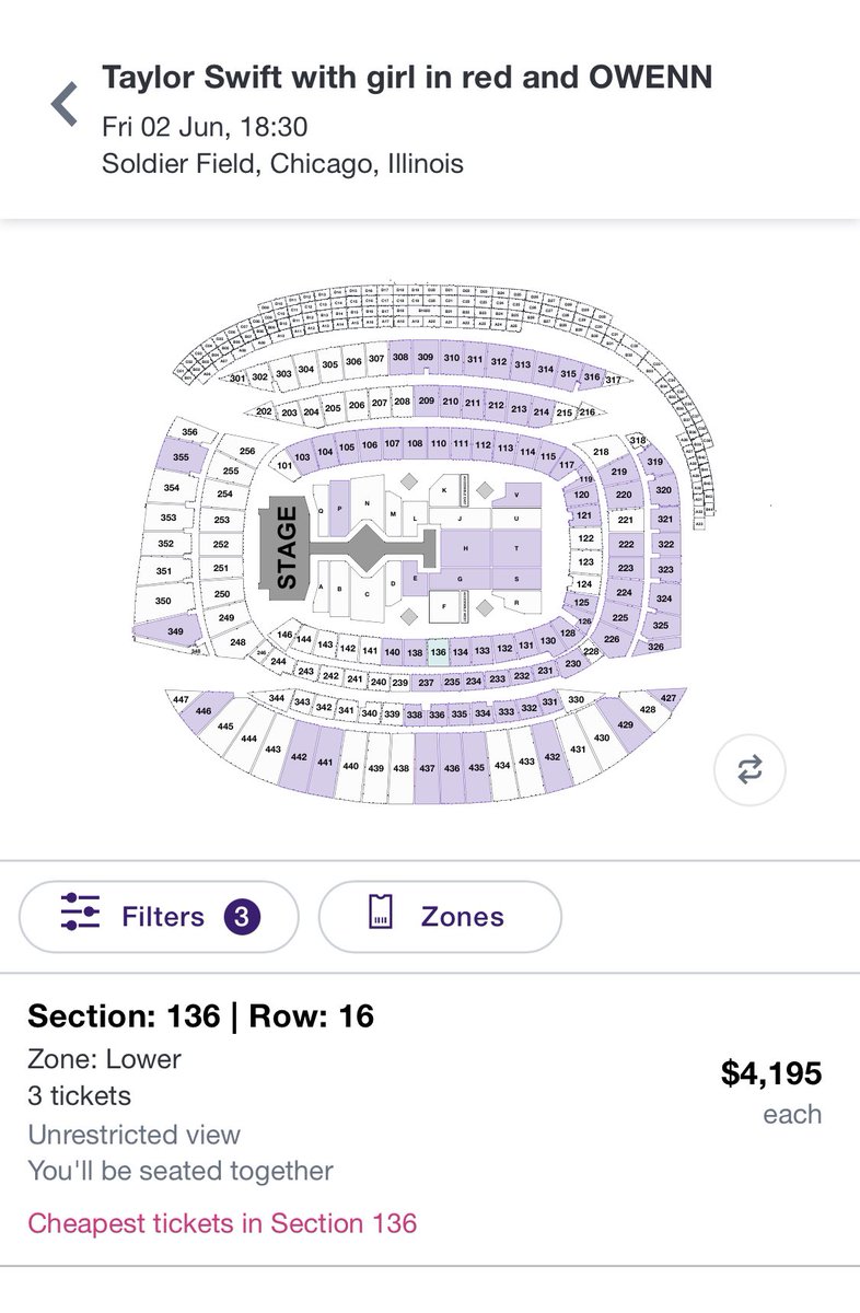 Why did I wait in a queue forever only to get errors every time I tried to get the Chicago <a href="/taylorswift13/">Taylor Swift</a> tickets? How does StubHub have a large selection of seats for sale already? Why are the tickets that were $499 on <a href="/Ticketmaster/">Ticketmaster</a> now over $4000? Each. This is ridiculous.
