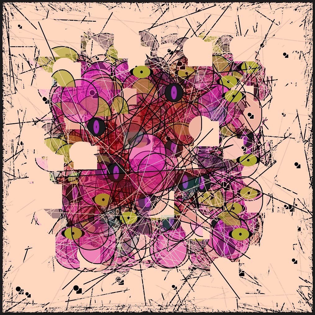 Keion211's tweet photo. “Digital Graffiti” 🎨💻
My First Generative Art Project!
Now available on OpenSea!
Link in bio!

With the use of ONLY arcs, triangles, squares, and rectangles, I created organic shapes that depicts faces, bodies, and odd characters.

(All paintings made from one code using P5.JS) https://t.co/cEvEXbo4kL
