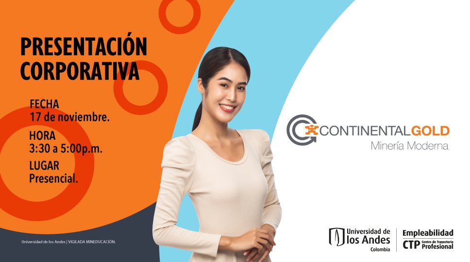 Continental Gold Limited es una empresa minera dedicada a la exploración y extracción de oro, cobre y zinc. Hoy están en la búsqueda de personal para diversas áreas ¡Inscríbete a esta charla para conocer sus ofertas!
Link: bit.ly/ContinentalGol…
***
#CTP #Empleabilidad