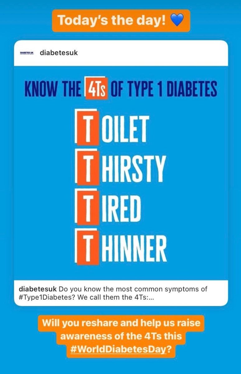 Cashy80's tweet photo. #WorldDiabetesDay2022 know your Ts!!! https://t.co/3xoPUK420W