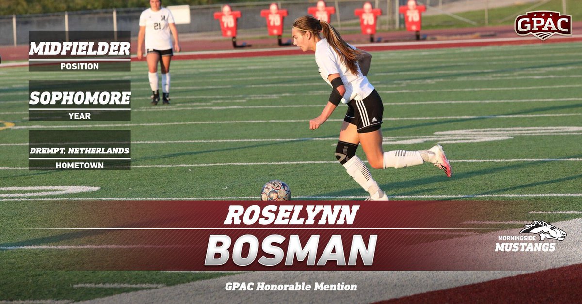MsideSoccer1's tweet image. Congrats to our Women’s player Roselynn Bosman for having received an honorable mention in this years all-conference votes! 👏🏼🏅

#msidemustangs #msidesoccer #gpachonors