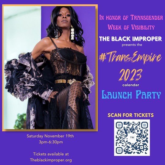MsChastity85's tweet photo. The #TransEmpire Launch Party celebrating transwomen of color is this Saturday November 19, 2022. Tickets are available at https://t.co/7JZ3EoYv80
#transempire #transawarenessweek #transgenderwomanofcolor #transcalendar #event #model #transmodeling #transmodel https://t.co/s1PkNHg45r