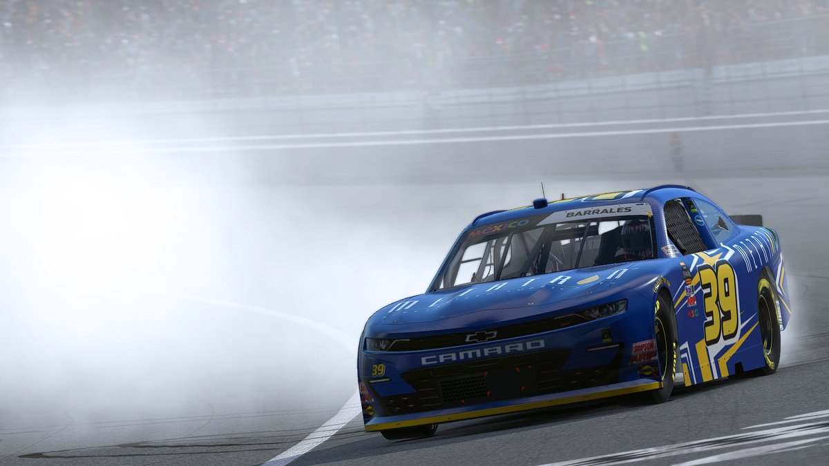 Smoke show! <a href="/vbarrales39/">Victor Barrales Jr</a> adds to the growing list of winners to start off the third iteration of the DBOX eNASCAR International iRacing Series powered by Digital Motorsports, representing the NASCAR Mexico Series!

#eNASCAR | <a href="/iRacing/">iRacing</a>