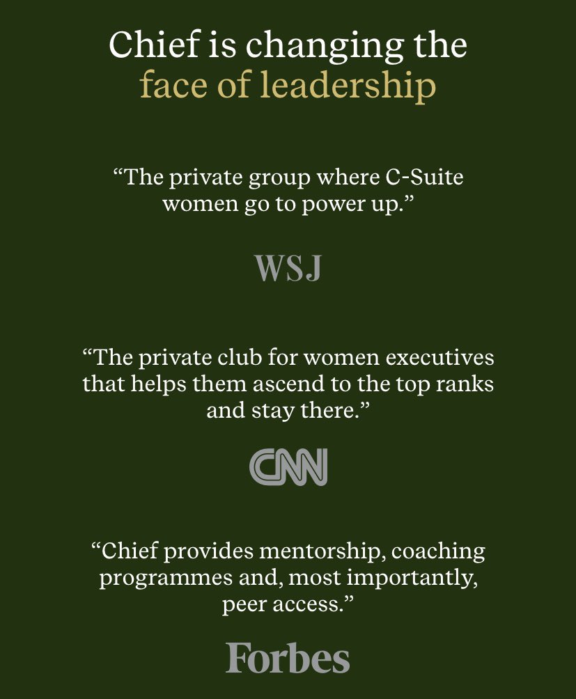 #proud to join Chief as a #foundingmember in the #uk! Chief is a $1.1B private #Network, backed by <a href="/Google/">Google</a> &amp; <a href="/CapitalG/">CapitalG</a>, driving more #amazing #women into positions of #power &amp; keeping them there by #strengthening our #leadership &amp; magnifying our #influence ❤️💪🏼 #inspiration
