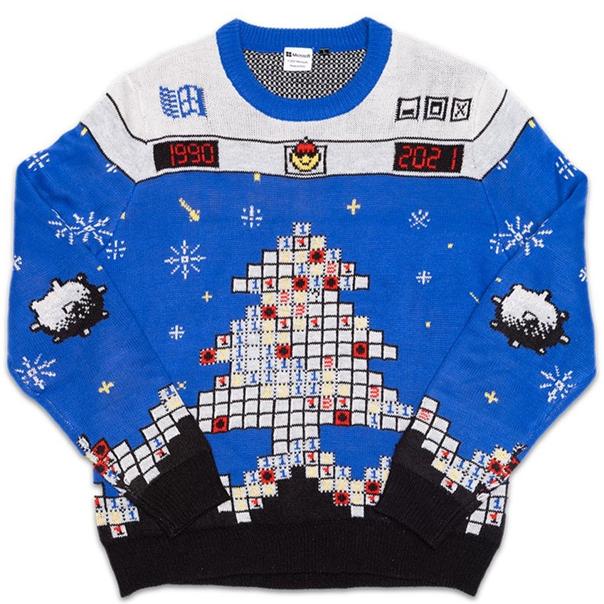 codinghorror's tweet photo. The new Microsoft can reliably make fun of itself, since 2019 they've produced fun ugly xmas sweaters. This year it's clippy https://t.co/rnbZgYwfVT https://t.co/mciojp8mXo