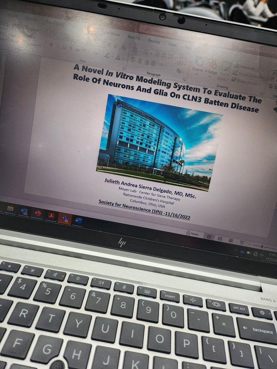 andreasierrad's tweet photo. A sneak peak of tomorrow's talk. If you are attending #sfn22 you can hear me talk about my Batten work and the amazing disease modeling we do at the Meyer lab- 1:45pm -SDCC7 @SfN_Events #sfn2022 #neuroscience #work #society https://t.co/goseoBzQDH