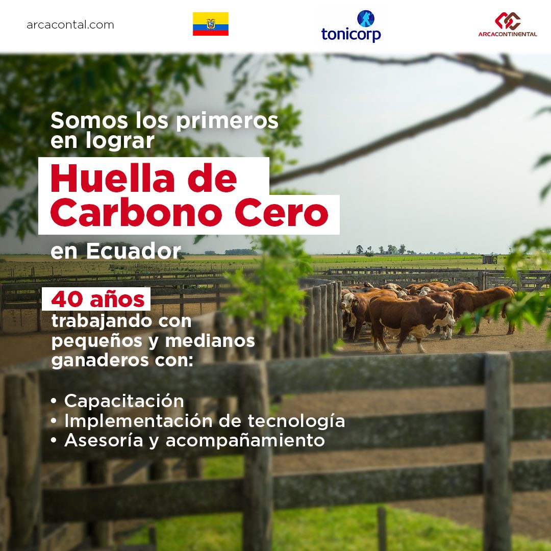 arcacontal's tweet photo. Seguimos trabajado para alcanzar una Huella de Carbono Cero en todas nuestras unidades de negocio de los países donde operamos. En #Ecuador con @TonicorpEc nos convertimos en los primeros de la industria de los lácteos en lograrlo.
#PlanetaAC https://t.co/Eae5rz9N84