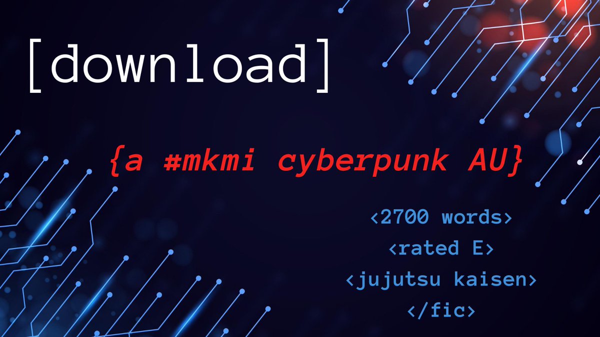 quixotic_muse's tweet image. [download], a #mkmi cyberpunk AU.

archiveofourown.org/works/43104853