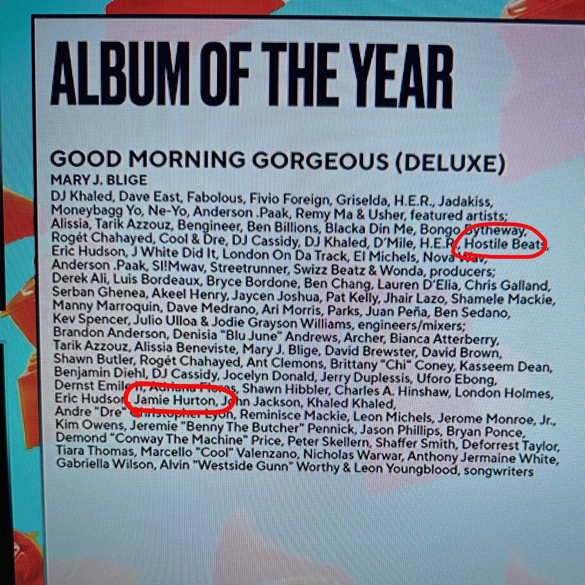 prodbyhostile's tweet photo. I’m OFFICIALLY a GRAMMY NOMINATED PRODUCER 🤯 for producing on @maryjblige Good Morning Gorgeous Album - On Top ft @FivioForeign with @COOLANDDRE 🙏🏻 Overwhelmed is an understatement, seeing my name on the GRAMMYs live nominations is surreal 🙏🏻 https://t.co/gjAldKEoyJ