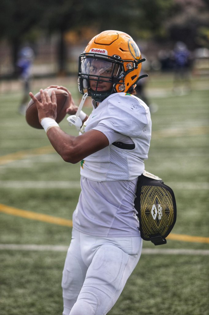GWCPFootball's tweet photo. Congratulations to our Junior QB @BullieAskia on making @IHSFCA1 Class 5A All State Team. @GWCPWarriors @CPLFCA #WarriorPride #RespectDaHouse https://t.co/yPE7sNMNV1
