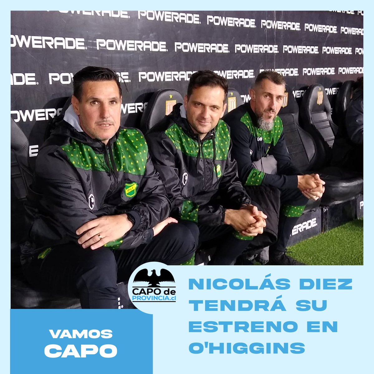 capodprovincia's tweet photo. Tras su paso como ayudante de Sebastián Beccacece, el cual terminó siendo dupla técnica (2PJ-2G en Defensa y Justicia) con Guille Marino, Nicolás Diez tendrá su estreno como DT titular en #OHiggins. Su ayudante no será Marino. https://t.co/iW9I0W6N23