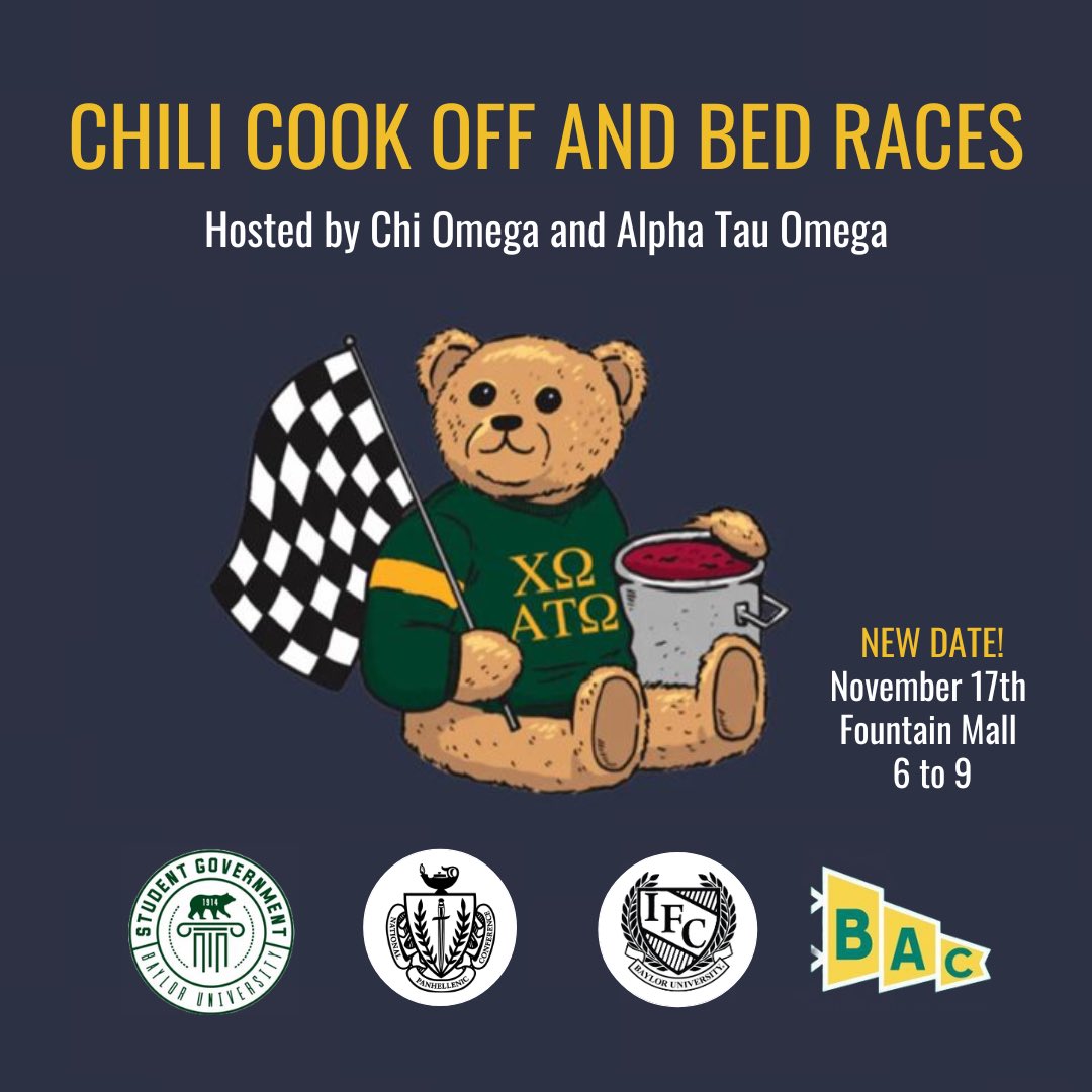 Chili Cook-Off Bed Races (CCOBR) combines the great tastes of a traditional chili cook-off with the hilarity of decked-out hospital beds on oversized wheels racing down 3rd Street through the middle of campus! Join us this Thursday! Free admission to all students.