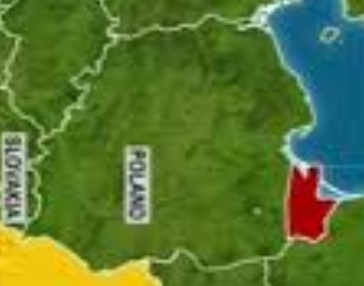 Pendeless's tweet photo. The area in red is Kaliningrad, a part of Russia. In English, it means "Fetterman's Goiter" #Festerman https://t.co/T9Lr5thxEW