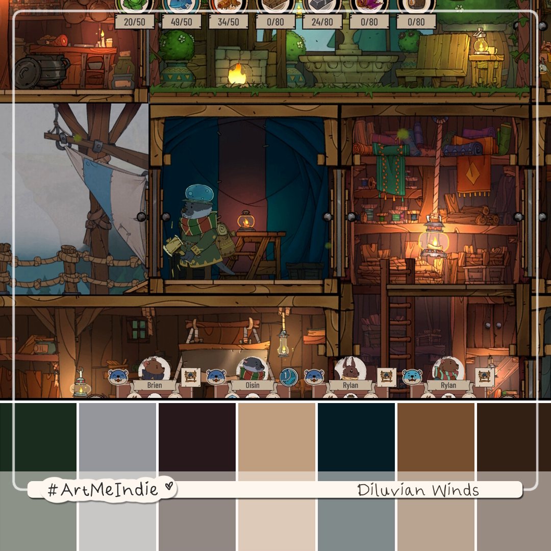 Art Me Indie / Color Feed of Indie Games (@artmeindie) on Twitter photo ๐จ An #IndieGame Inspired #ColorPalette
๐ฎ The Game: Diluvian Winds
๐ The #GameDev: <a href="/AlambikStudio/">Diluvian Winds | Early Access out now!</a>
-//-
<a href="/GoblinzPub/">Goblinz Publishing</a> #ArtMeIndie #Art #IndieGames #IndieGameDev #WishlistWednesday ๐จ An #IndieGame Inspired #ColorPalette
๐ฎ The Game: Diluvian Winds
๐ The #GameDev: <a href="/AlambikStudio/">Diluvian Winds | Early Access out now!</a>
-//-
<a href="/GoblinzPub/">Goblinz Publishing</a> #ArtMeIndie #Art #IndieGames #IndieGameDev #WishlistWednesday