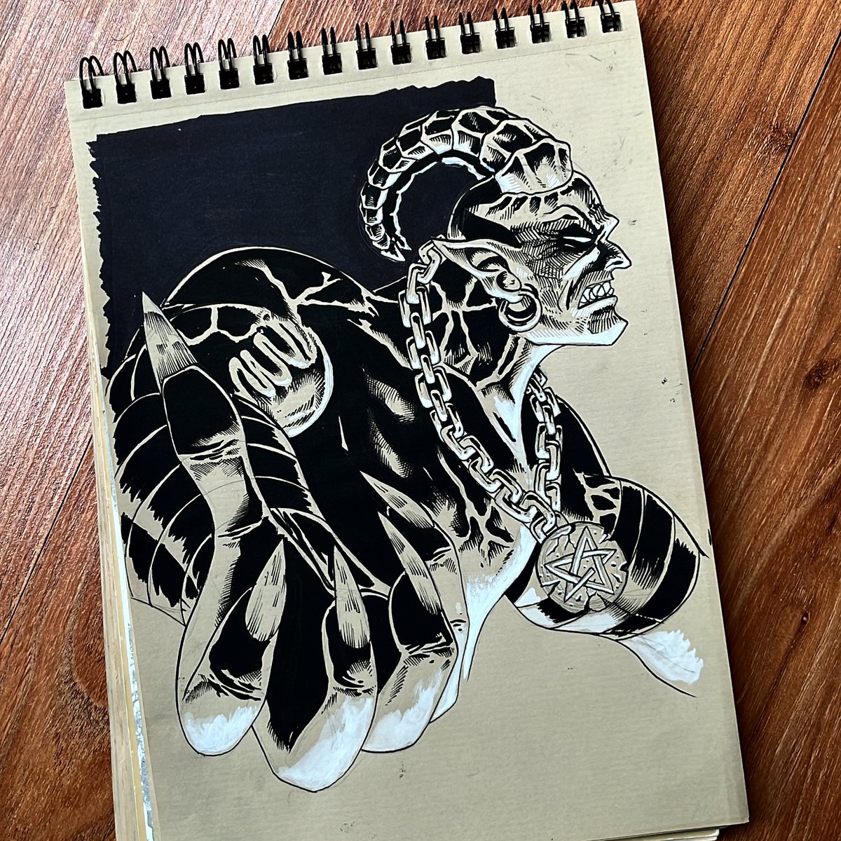 dethrune's tweet photo. Monster/demon doodle
.
.
.
#monster #demon #originalart #originalcharacter #originalcharacterart #characterart #characterillustration #traditionalart #inksketch #inkdrawing #brushpen https://t.co/TWCrfGSxn0