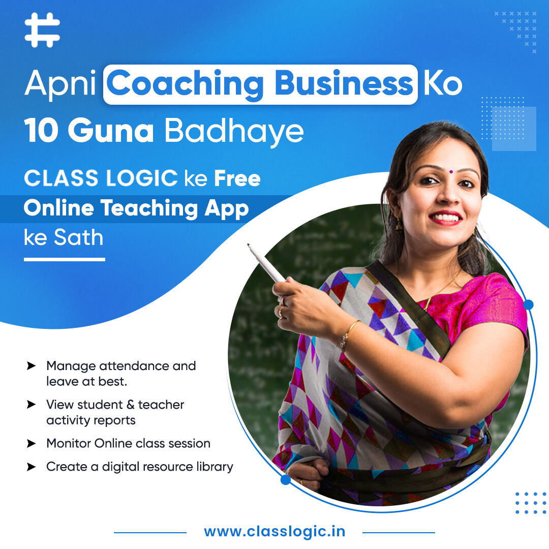 ClassLogic's tweet image. With Classlogic App institutes can reduce cost of operation and can increase admissions by enrolling students to online and hybrid batches.

Grow your coaching business by 10X with Classlogic

Book Your Demo Now: classlogic.in 

#Classlogic #Onlineteachingapp #Hybridcla