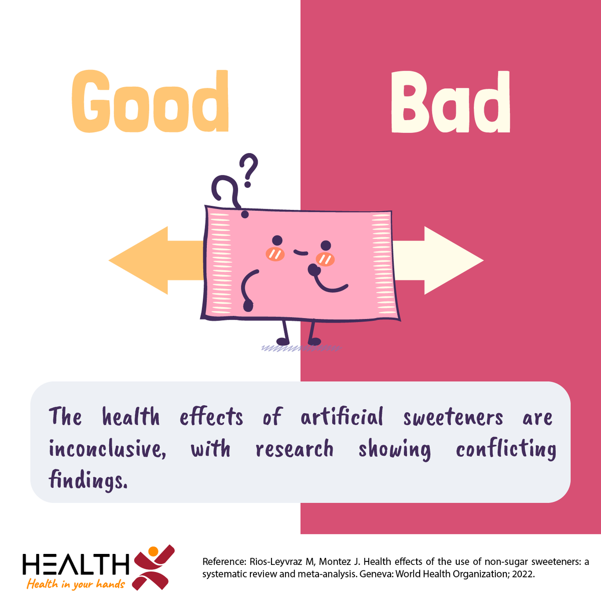 My_Health_X's tweet photo. Research findings concerning the health effects of artificial sweeteners have been inconsistent.
#HealthX #HealthMatters #SugarSubstitutes #ArtificialSweeteners #LowCalorieSweeteners #HealthyEating #HealthyLifestyle #Health #Wellbeing #Wellness https://t.co/3B5FFVFzDp
