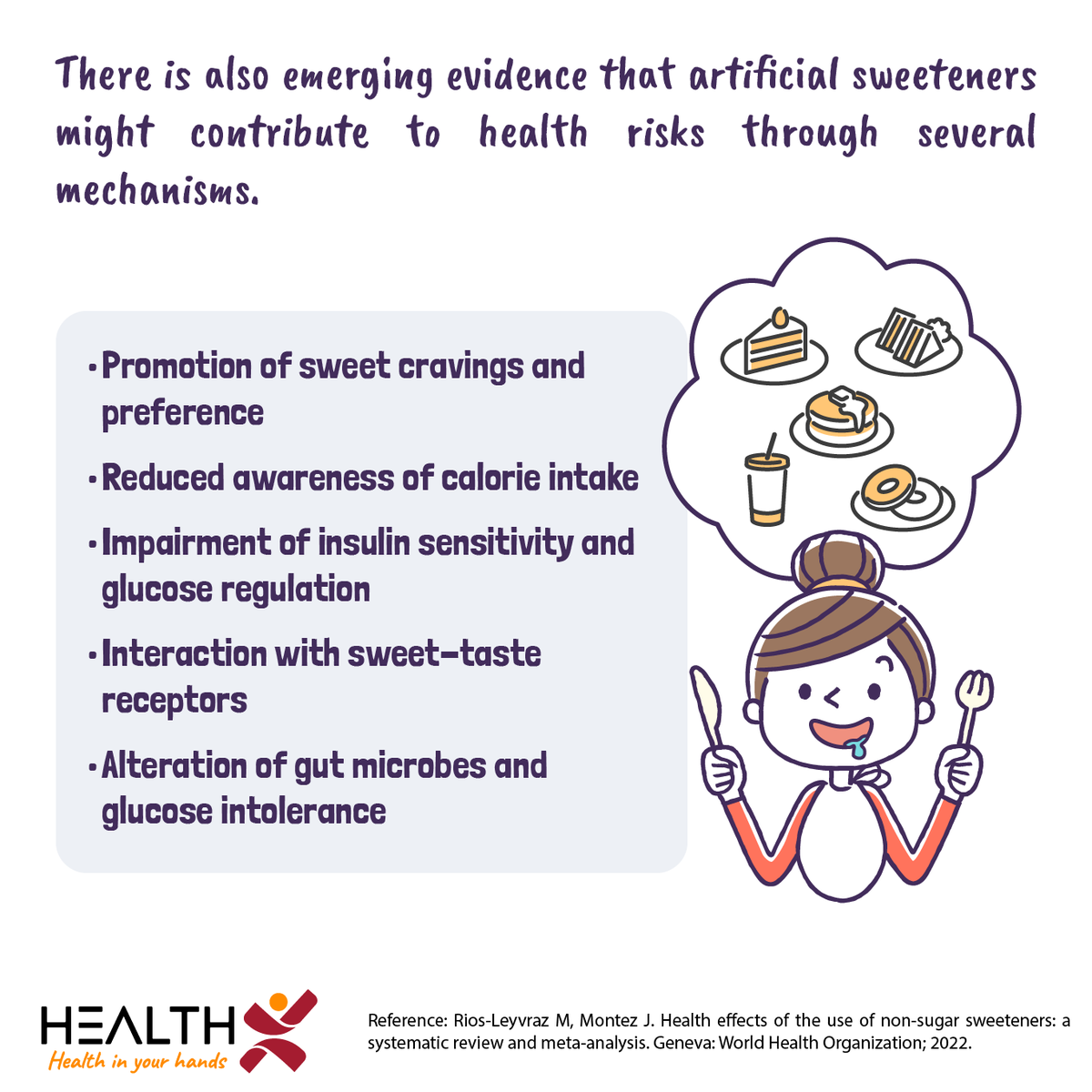 My_Health_X's tweet photo. Until we know more, it seems reasonable to cut down on artificial sweeteners.
#HealthX #HealthMatters #SugarSubstitutes #ArtificialSweeteners #LowCalorieSweeteners #HealthyEating #HealthyLifestyle #Health #Wellbeing #Wellness https://t.co/zhdz5RXbJI