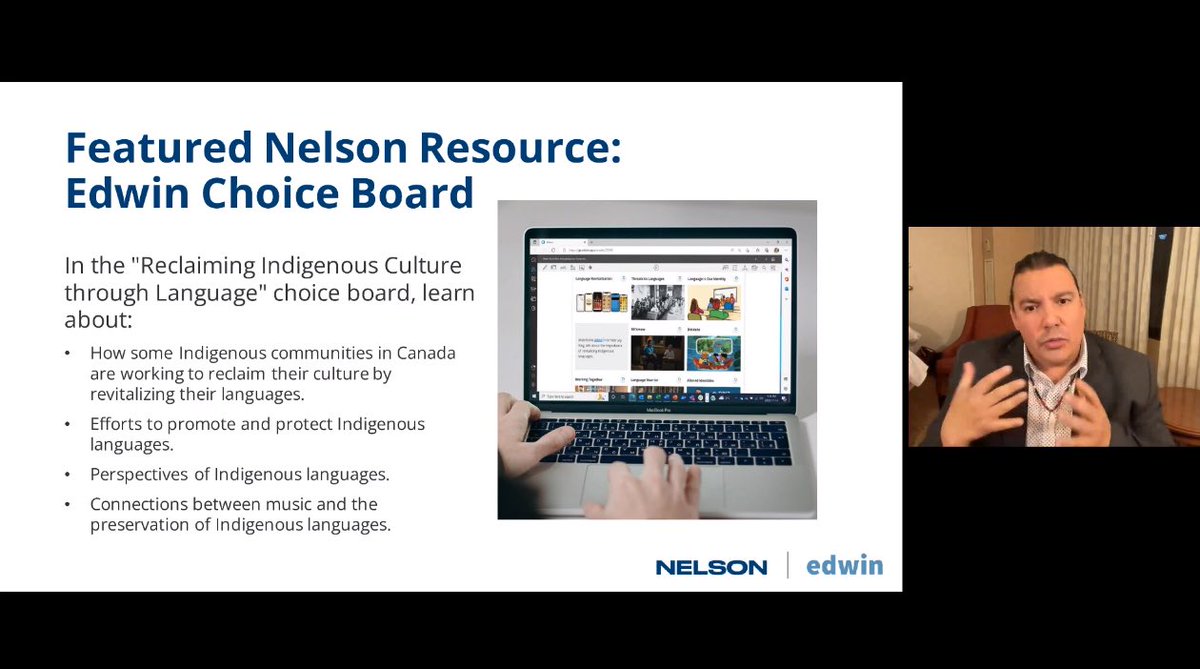 NelsonClassroom's tweet photo. .@Niigaanwewidam shared, “We see movement, but not enough to save Indigenous languages.” #TrackingCallstoAction

To continue your learning journey, explore the “Reclaiming Indigenous Culture Through Language” choice board on @EdwinClassroom.

https://t.co/23t1YtEExv https://t.co/0eOXb0hmtx