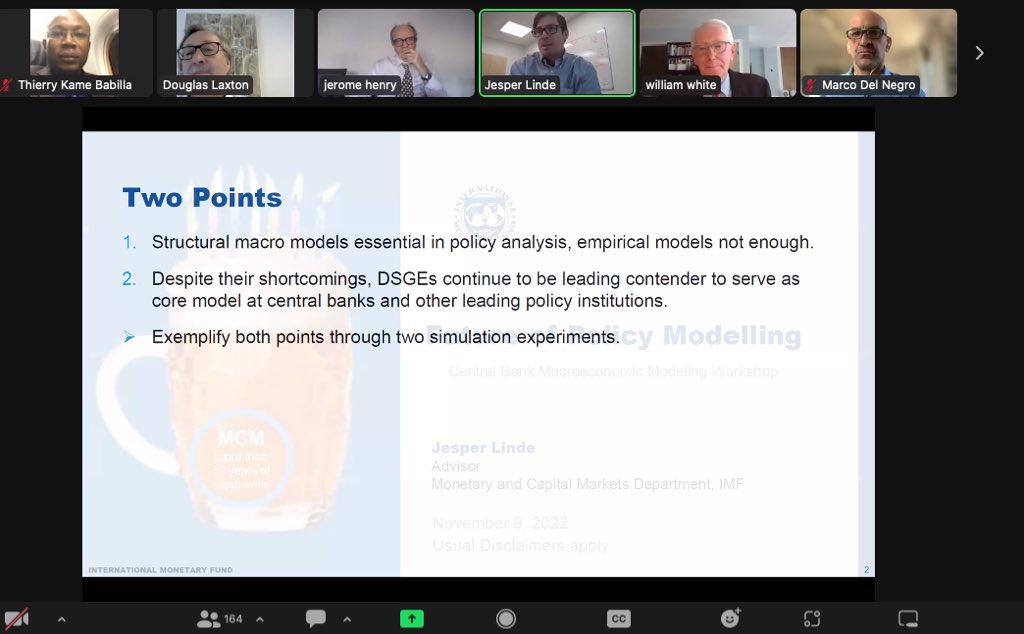 Thierry_Kame's tweet photo. @PolicyBetter Excellent and insightful #Panel on: "The Future of Policy Modeling", at the 25th Central Bank #Macroeconomic #Modeling Workshop, organized by The Better Policy Project @PolicyBetter and The Banco de la Republica of Colombia🔵
#EconTwitter #DSGEModel #MonetaryPolicy #Uncertainty https://t.co/sqmx11fHS3