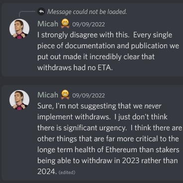 CryptoCrystal_B's tweet image. Ethereum devs, leaders &amp;amp; influencers told their followers that ETH staking withdrawals will be enabled 6 months after the merge

Then they moved the goalpost &amp;amp; it became 6-12 months

Then they said 2024

Now the ETH Foundation removes all timeframes from their website

lol