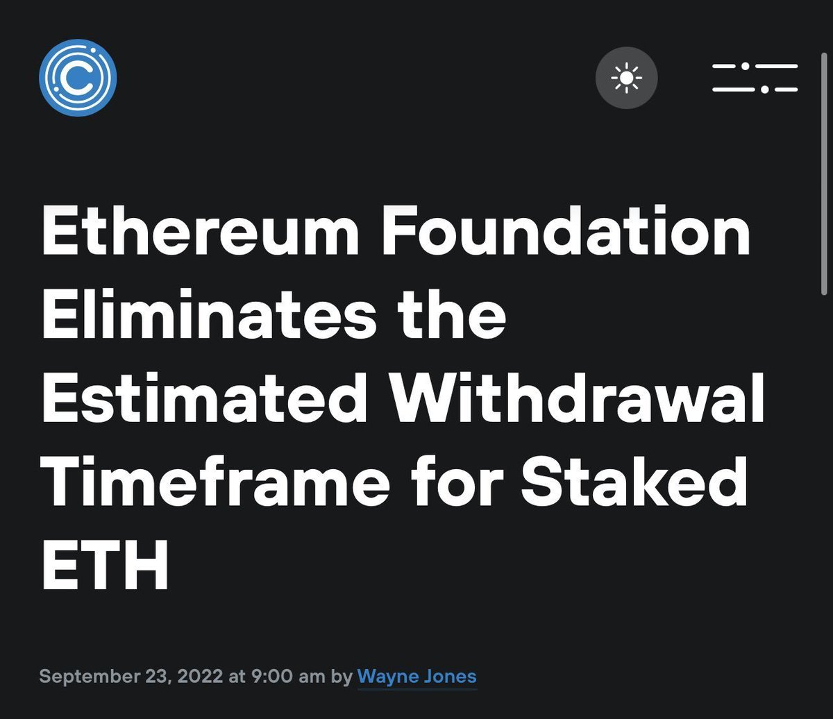 CryptoCrystal_B's tweet image. Ethereum devs, leaders &amp;amp; influencers told their followers that ETH staking withdrawals will be enabled 6 months after the merge

Then they moved the goalpost &amp;amp; it became 6-12 months

Then they said 2024

Now the ETH Foundation removes all timeframes from their website

lol
