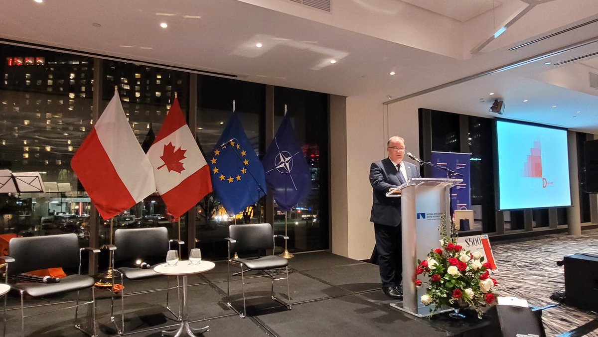 PLinCanada's tweet photo. ๐ต๐ฑ๐ค๐จ๐ฆ worked together throughout history and are doing so nowadays, military #NATO cooperation @eFPBGLatvia, energy security, support for ๐บ๐ฆ, these were main topics included in the letter from President of the Republic of Poland @AndrzejDuda read by Min. @DeraAndrzej.
#PL80CA https://t.co/3bcy7Te2If