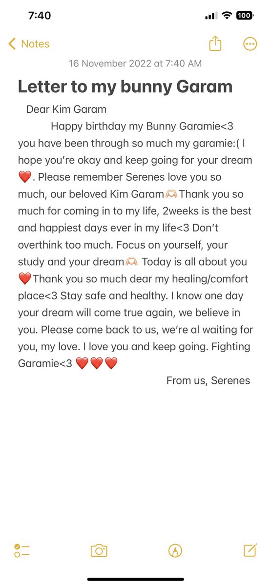 hypenshine_'s tweet photo. Letter to my bunny Garam, happy birthday #KIMGARAM https://t.co/TaqX6dgB9S