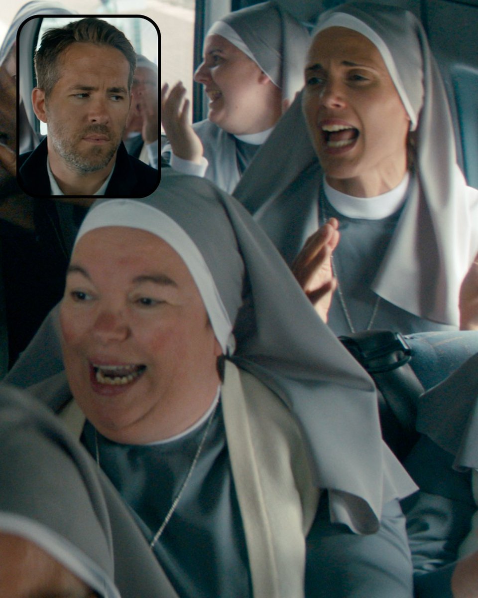 POV: your BeReal goes off in a bus full of singing nuns.