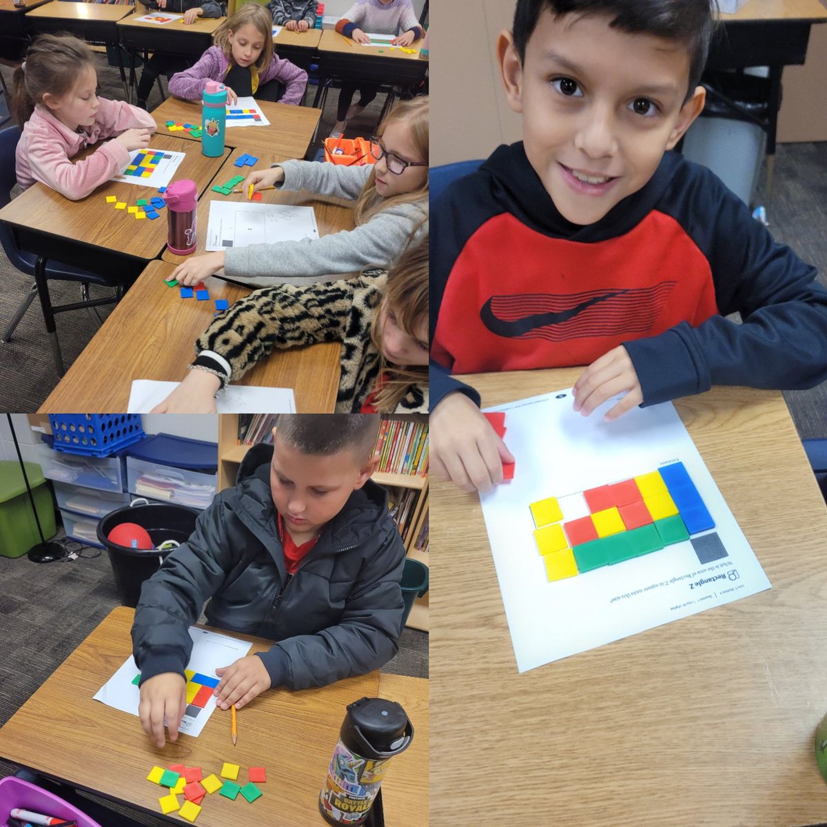Love this Bridges lesson!! The kiddos use tiles to find Area. Area= Length × width. <a href="/HumbleElemMath/">Humble ISD Elementary Math</a> <a href="/HumbleISD_PFE/">Pine Forest Elem</a>