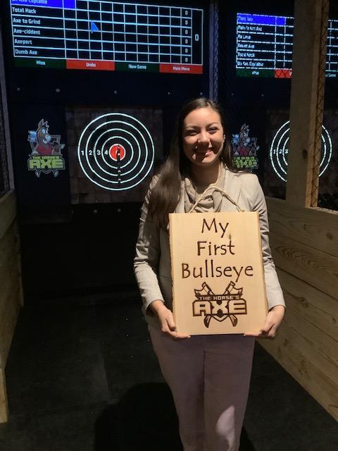 Hit a bullseye today in Denison's Horse's Axe, tonight at ten find out why I joined CASA of Grayson County!