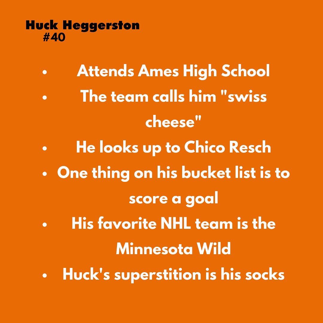 TEAM TUESDAY! Meet the first player from the team, Huck Heggerston!