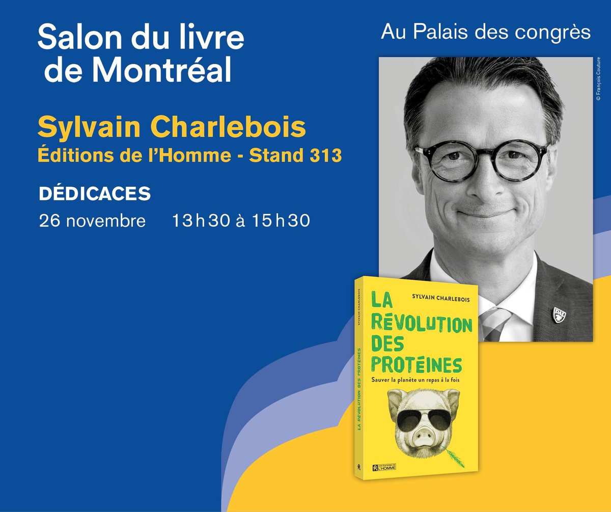 Les Éditions de l'Homme (@editions_homme) on Twitter photo Sylvain Charlebois vous donne rendez-vous au salon du livre de Montréal! <a href="/salonlivremtl/">Salon du livre de Montréal</a> Sylvain Charlebois vous donne rendez-vous au salon du livre de Montréal! <a href="/salonlivremtl/">Salon du livre de Montréal</a>