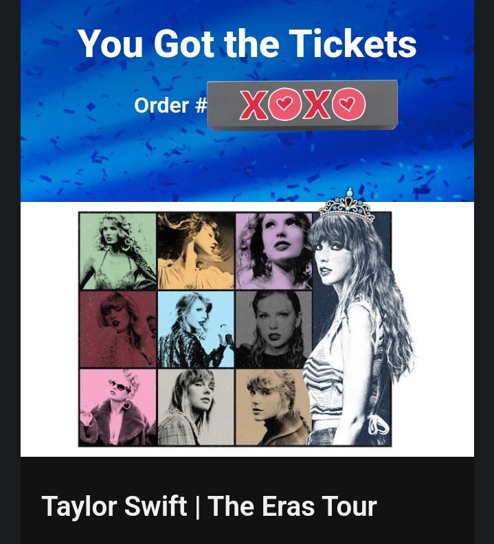 It only took six hours (lol) and breaking t!cketm@ster a little bit, but we made it #TaylorSwift #TaylorSwiftTix