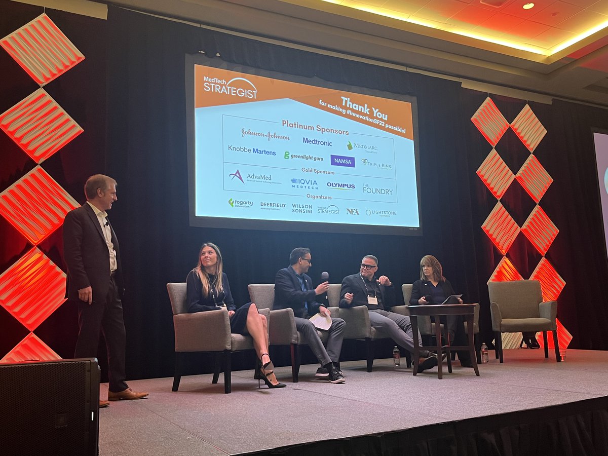 MedTechStrat's tweet photo. MedTech Innovator 2022 Value Competition — happening now at #InnovationSF22
Finalists:
Saif Ahmad, CSO/CMO, 52 North Health
Toufic Azar, CEO, MEACOR
Ofer Halbreich, CEO, CardiaCare 
Kunj G. Patel, MD MSc, CTO &amp; Co-Founder, SafeBeat Rx
David Wu, Clinical Advisor, Limax Biosciences https://t.co/TfRKOsnlrO