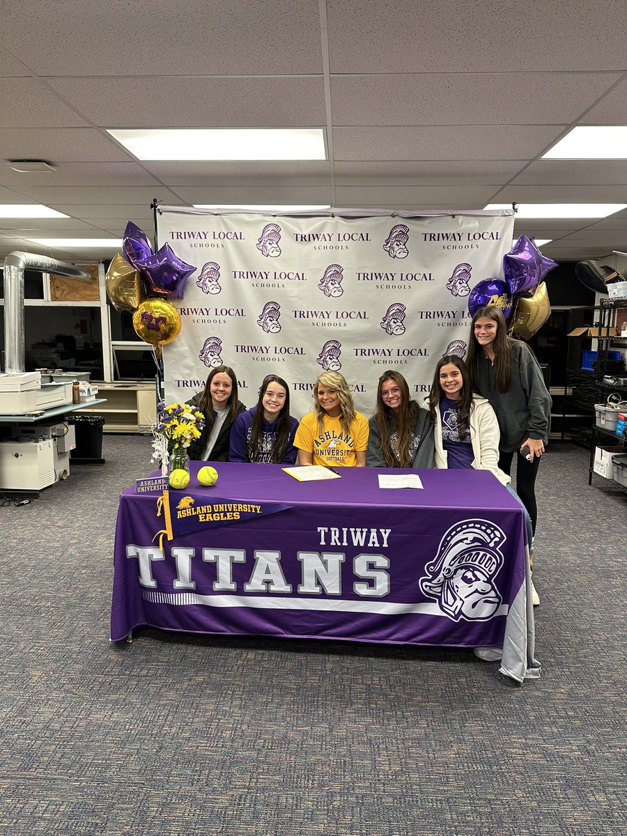 TriwayAthletics's tweet photo. Congratulations to Emma Flinner on officially signing with Ashland University to continue her academic &amp; softball careers! Emma helped guide the Titans to a state champ last spring while earning All Ohio honors. AU is getting one of the best players in the area. Congrats Emma! https://t.co/lbhrJM7cZT