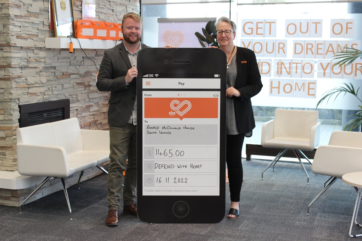 We were thrilled to have the opportunity to donate $1,465 to Ronald McDonald House South Island as part of the special SBS Bank Southland Stags Defend with Heart promotion. 1,465 tackles made over the season in a fantastic effort from the boys in maroon and gold. #bankwithheart