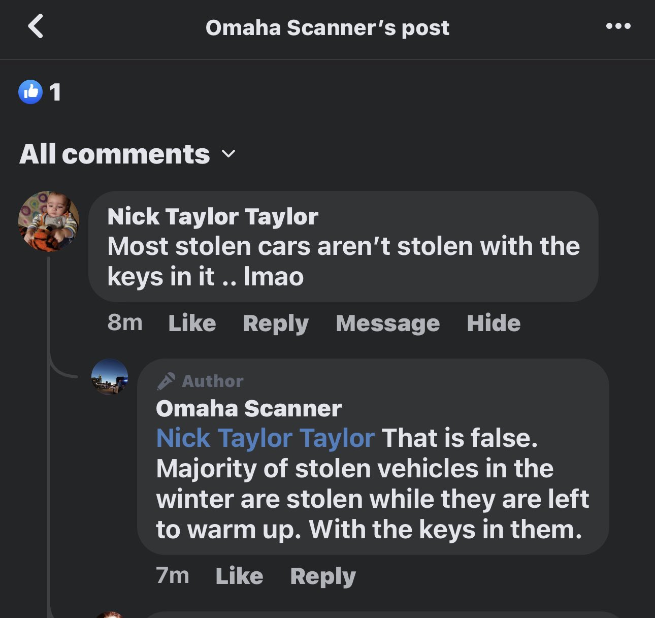 Omaha Scanner on Twitter "Facebook comments are always interesting