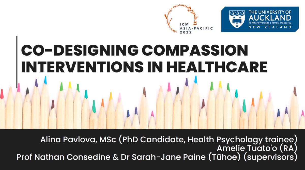 Dr Alina Pavlova (@alipvlova) on Twitter photo Presenting the preliminary results of our #compassion in healthcare co-design at #icmmelbourne2022 @icmasiapacific. Keep an eye out for upcoming publications! Big thanks to @AmelieTuato_o and our awesome supervisors <a href="/NathanConsedine/">Nathan Consedine</a> and #DrSarahJanePaine! #phdvoice Presenting the preliminary results of our #compassion in healthcare co-design at #icmmelbourne2022 @icmasiapacific. Keep an eye out for upcoming publications! Big thanks to @AmelieTuato_o and our awesome supervisors <a href="/NathanConsedine/">Nathan Consedine</a> and #DrSarahJanePaine! #phdvoice