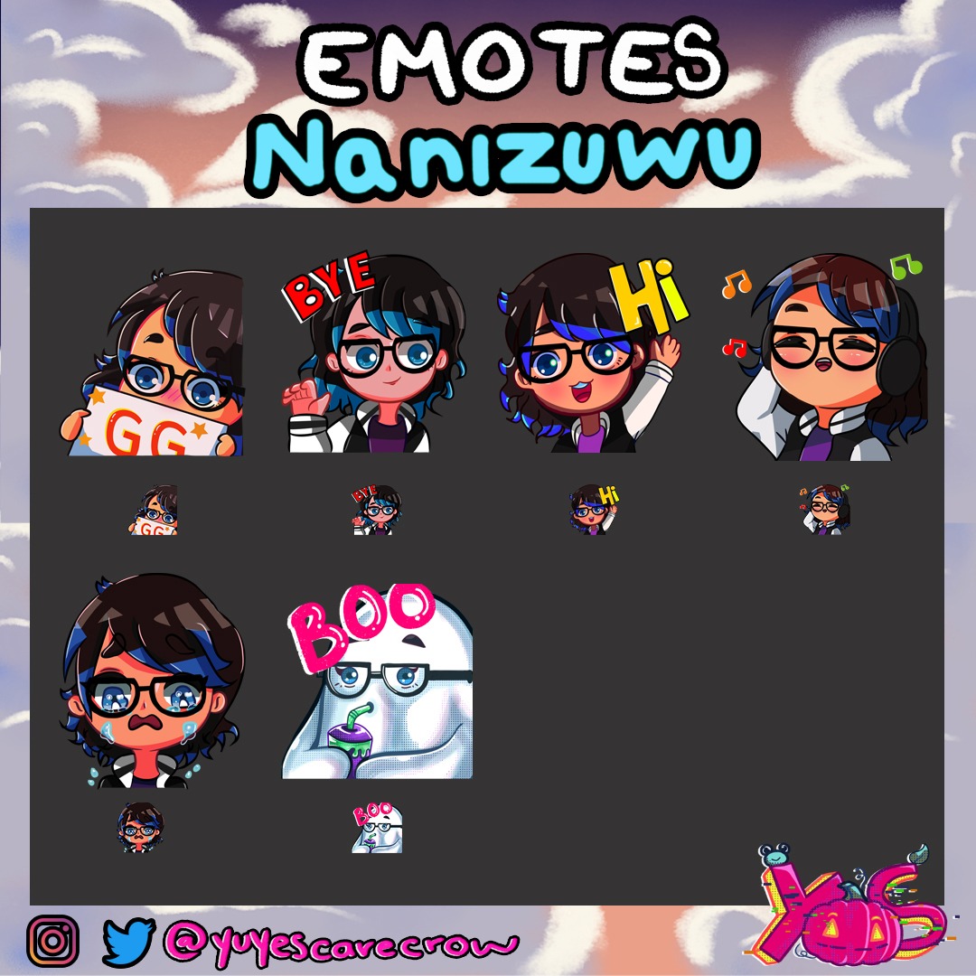 yuyescarecrow's tweet photo. 🦇✨Comisión de hermosos emojis para twitch de Nanizuwu. 💜@naniziniesta
...
#emoji #emojitwitch #ComisionesAbiertas #Comisión #comisiones https://t.co/Qp1cFoeD5y