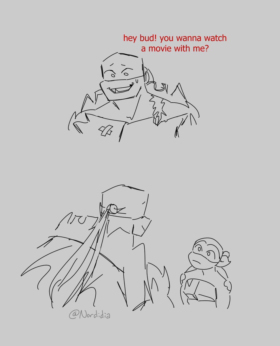 nordidia's tweet photo. sometimes you gotta crack open your older brother's mind like a walnut

sunset duo my beloved

#rottmnt #RiseoftheTMNT #UnpauseROTTMNT 
[1/4] https://t.co/RzZ52ehqjE