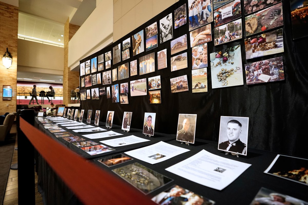 Throughout this week, @TradCouncil is honoring the twelve Aggies we lost 23 years ago with their annual reflections display in the MSC Flag Room. #tamu