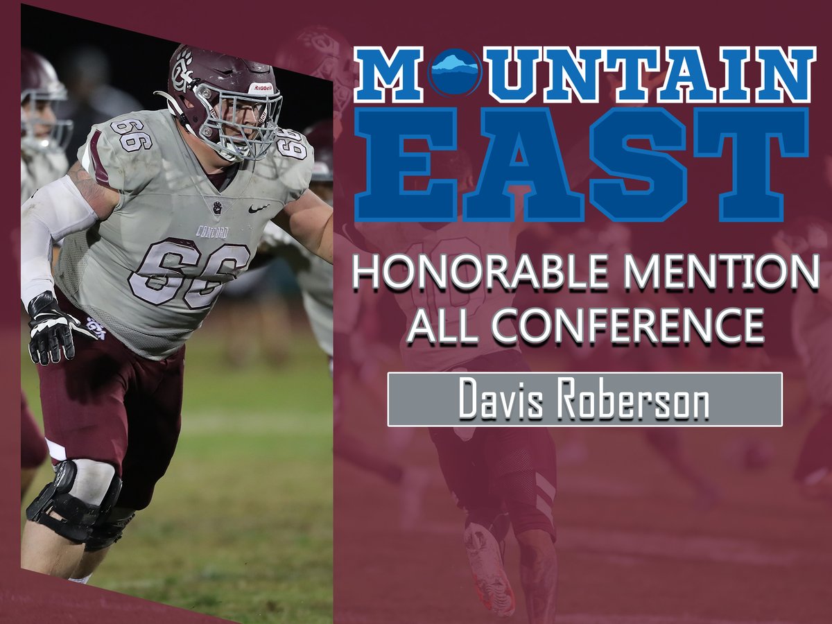 CUMountainlions (@cumountainlions) on Twitter photo In his and fifth season in the Maroon and Gray, <a href="/ConcordFootball/">Concord University Football</a> offensive lineman Davis Roberson started all 11 games at right guard for the best offense in the MEC and made All-MEC Honorable Mention In his and fifth season in the Maroon and Gray, <a href="/ConcordFootball/">Concord University Football</a> offensive lineman Davis Roberson started all 11 games at right guard for the best offense in the MEC and made All-MEC Honorable Mention