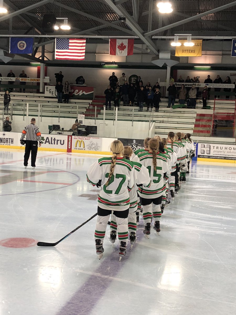 GreenWaveTR's tweet photo. Girls home opener tonight vs the Roseau Rams. 🏒🥅🚨 https://t.co/2hIvFq2KLe