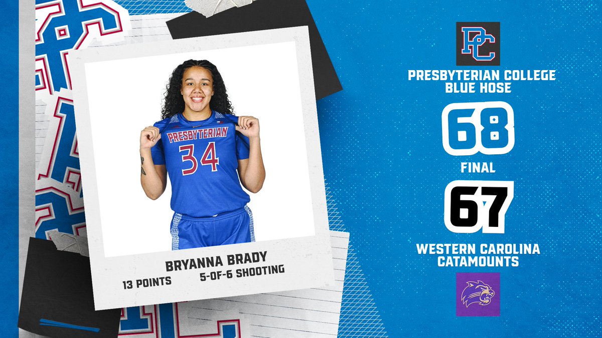 BRADY WALKS IT OFF!! Bryanna Brady with the layup to secure the 68-67 victory over WCU.

#GoBlueHose | #FamilyMatters