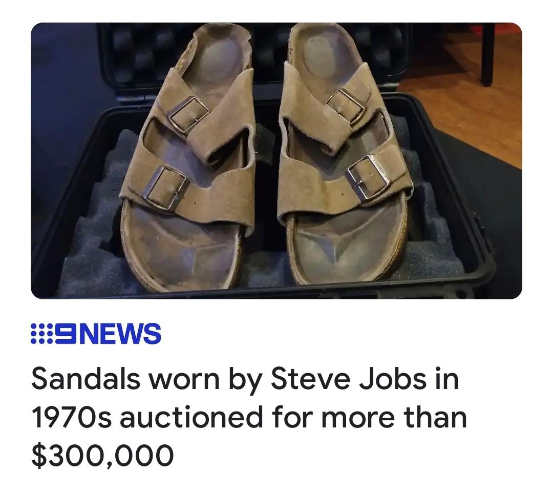 A pair worn by Bill Gates from the same era sold for half the price, but it would take twice as long to put them on. They were much slower to boot up.