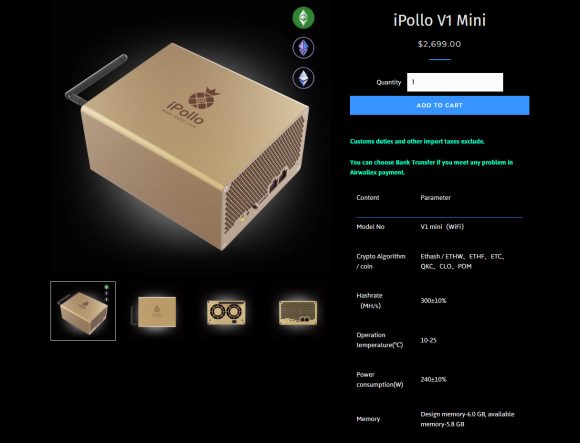 Metadatalab's tweet photo. First Impressions from the iPollo V1 Mini Ethash/ETChash ASIC Miner https://t.co/5st95GHtEk https://t.co/kI3eIBzx5M