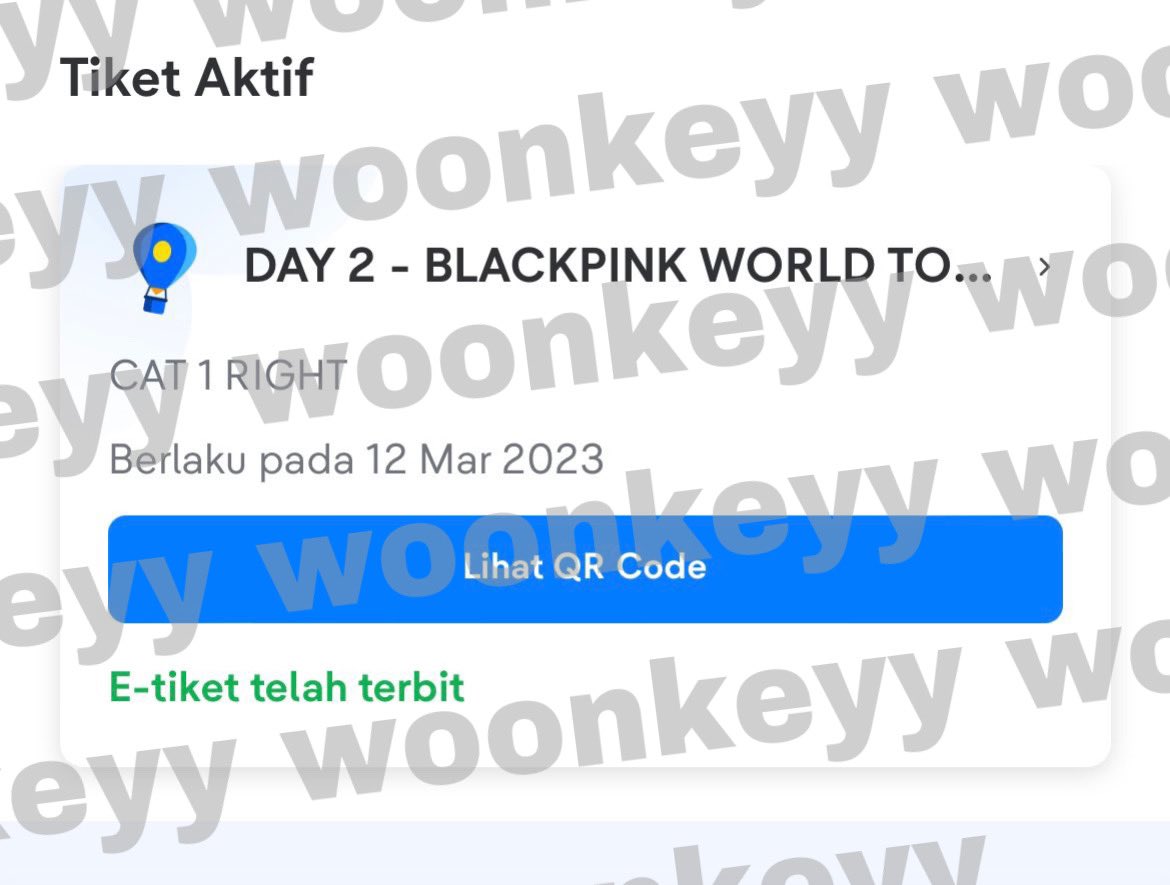 woonkeyy's tweet photo. WTS // want to sell

BLACKPINK WORLD TOUR ‘Born Pink’ in Jakarta

•1x CAT 1 RIGHT - Day 2

Trusted soalnya temen aku juga nonton yaa (Tiket ini titipan temen aku) So please DM me if u interested!😉

#WANTTOSELL #BORNPINKJakarta #BORNPINKinJKT https://t.co/bRjUhaV8bp