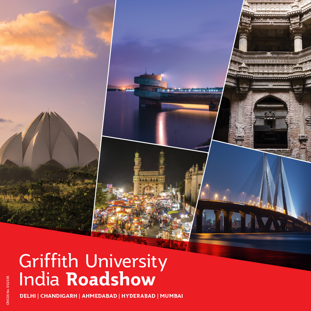 Ashini04's tweet photo. The countdown begins #griffithindiaroadshow #GriffithUniversity #makeitmatter join us in your city to discuss #careeropportunities #studyareas #finance #Hospitality #Nursing #InformationTechnology #aviation #EnvironmentalSustainability #design #humanities #law https://t.co/pR6wUAmk5A