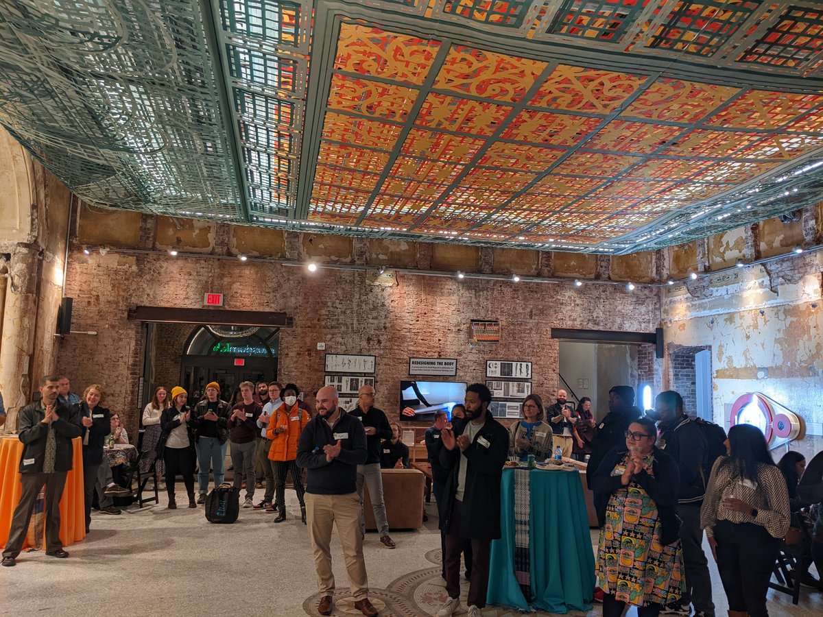 TylerSamstag's tweet photo. A little snow won't stop us. Thank you to the nearly 100 @remakelearning network members that showed up for tonight's networking event and our incredible partners at @museumlabpgh & @PghKids. #Remake15 https://t.co/HBCaX3VdKm